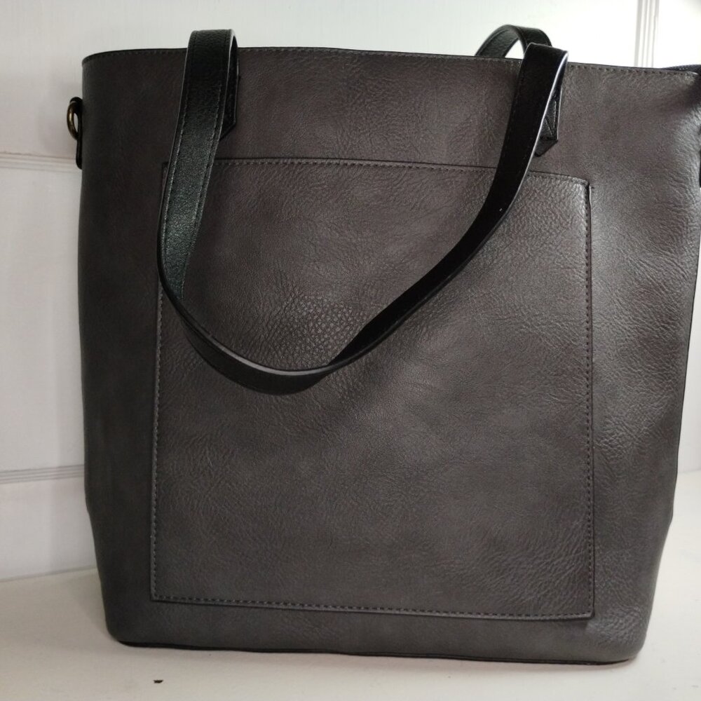 K. Carroll grey *vegan leather shoulder bag